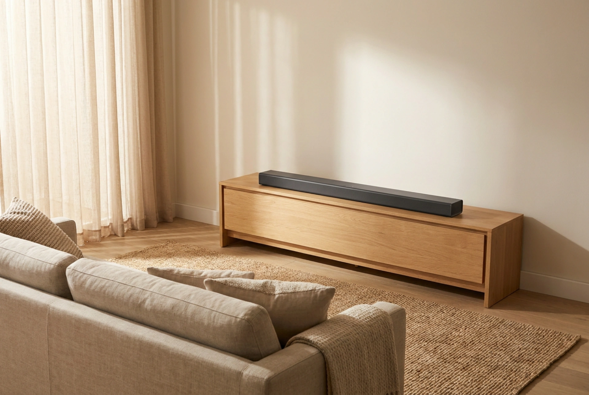 Milloin sisäänrakennetulla subwooferilla varustettu soundbar sopii asuntoon