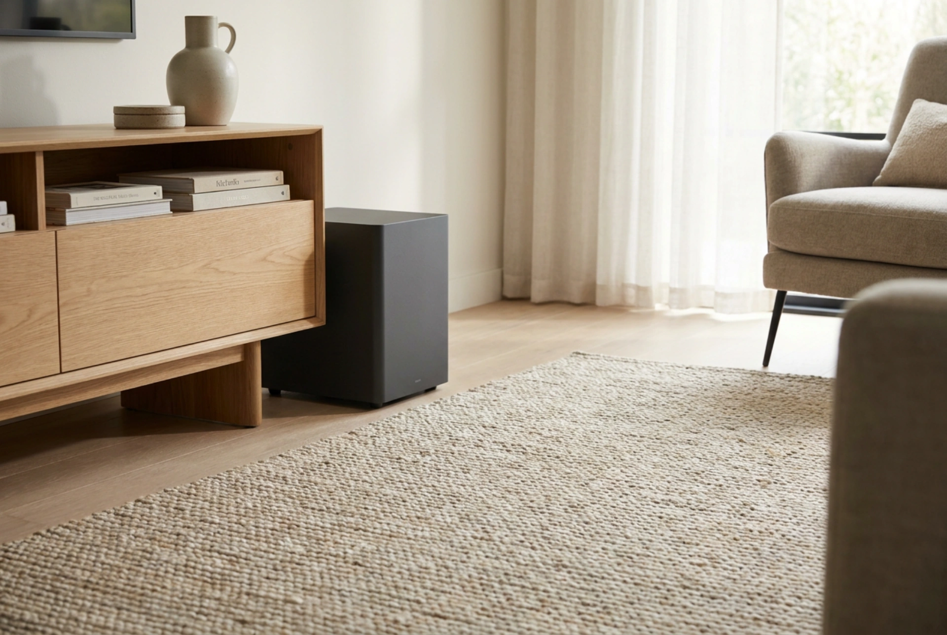Miten sijoittaa aktiivinen subwoofer kotiteatteriin ilman resonanssia